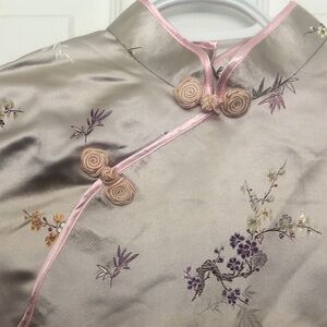 Floral Satin ChungSum Dress